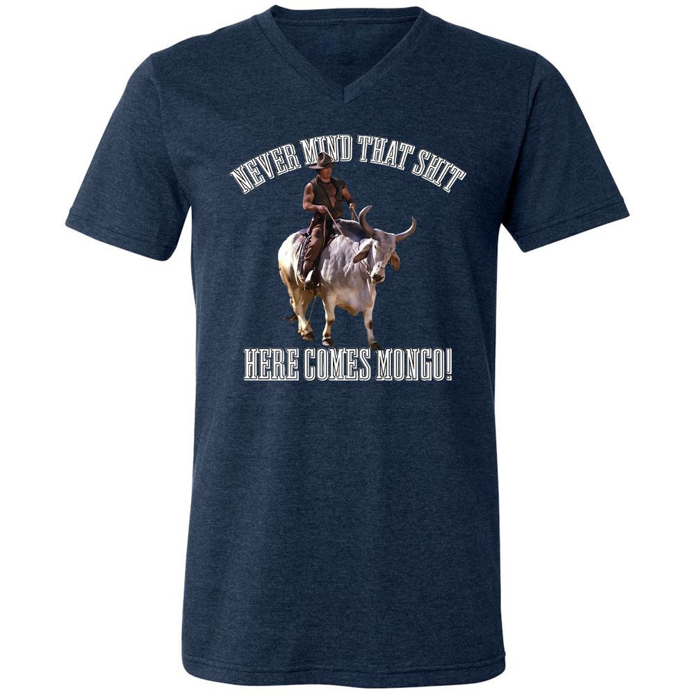 Unisex V-Neck T-Shirt - MV1V3Q4A - Heather Navy - 15