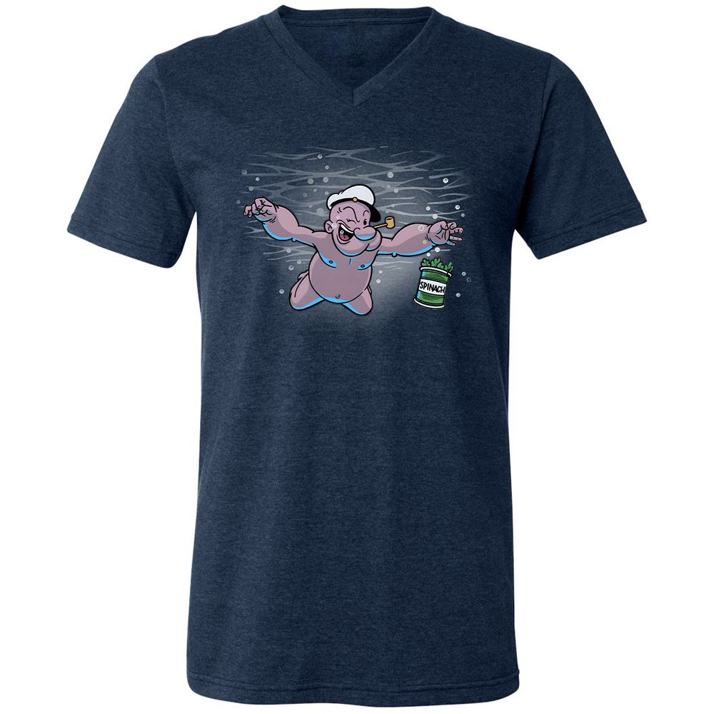 Unisex V-Neck T-Shirt - 6UETT1ZD - Heather Navy - 15