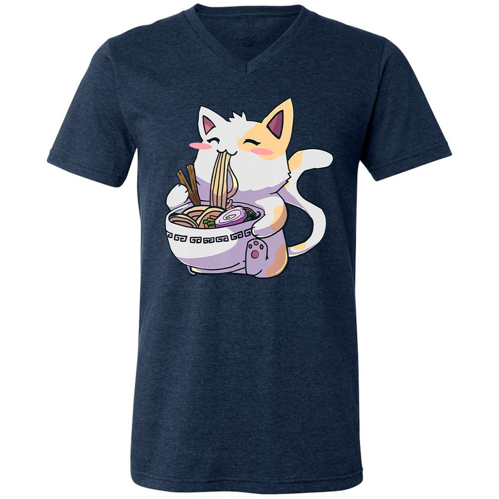 Unisex V-Neck T-Shirt - 3Q4QCJ4A - Heather Navy - 15