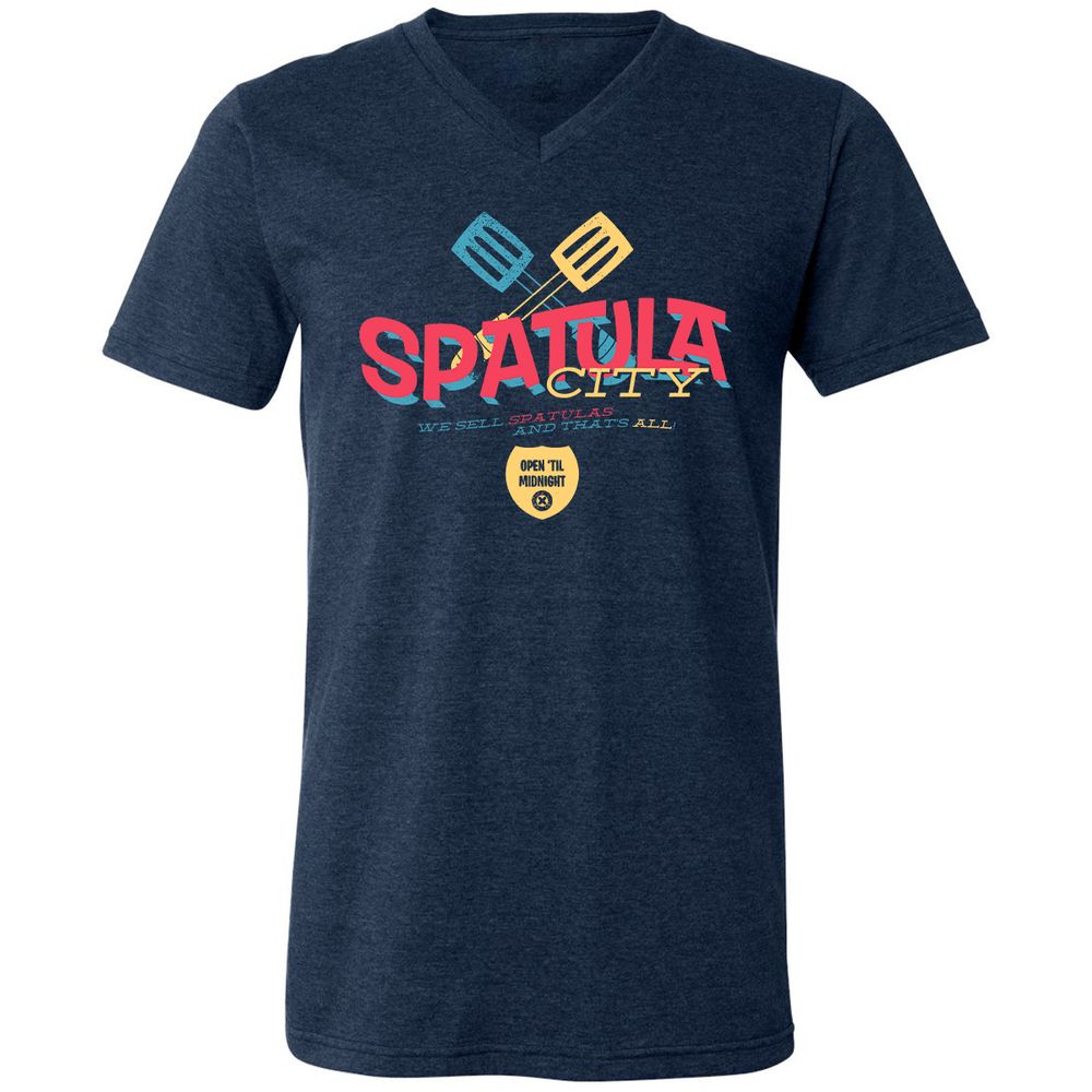 Unisex V-Neck T-Shirt - MPY5R1K1 - Heather Navy - 15