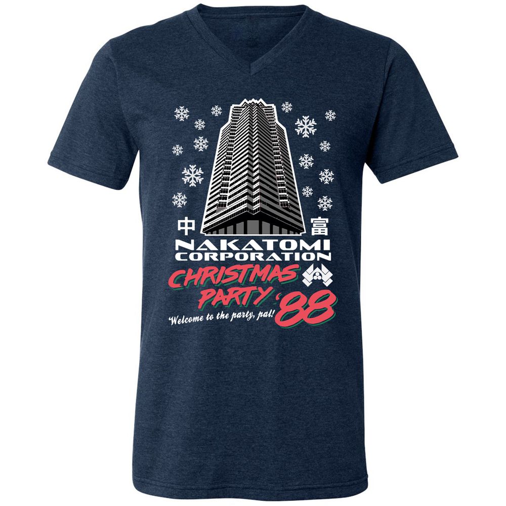 Unisex V-Neck T-Shirt - 8QV2XRD8 - Heather Navy - 15