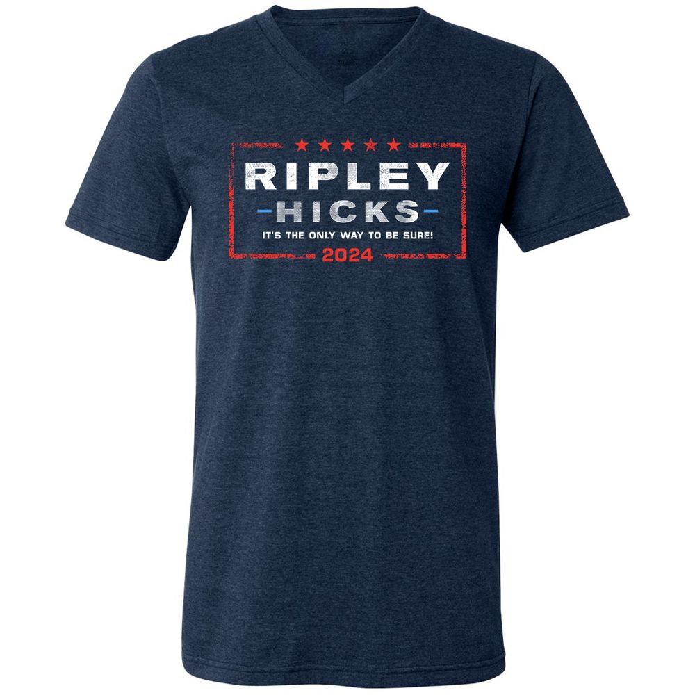 Unisex V-Neck T-Shirt - UP4Y1Q63 - Heather Navy - 15