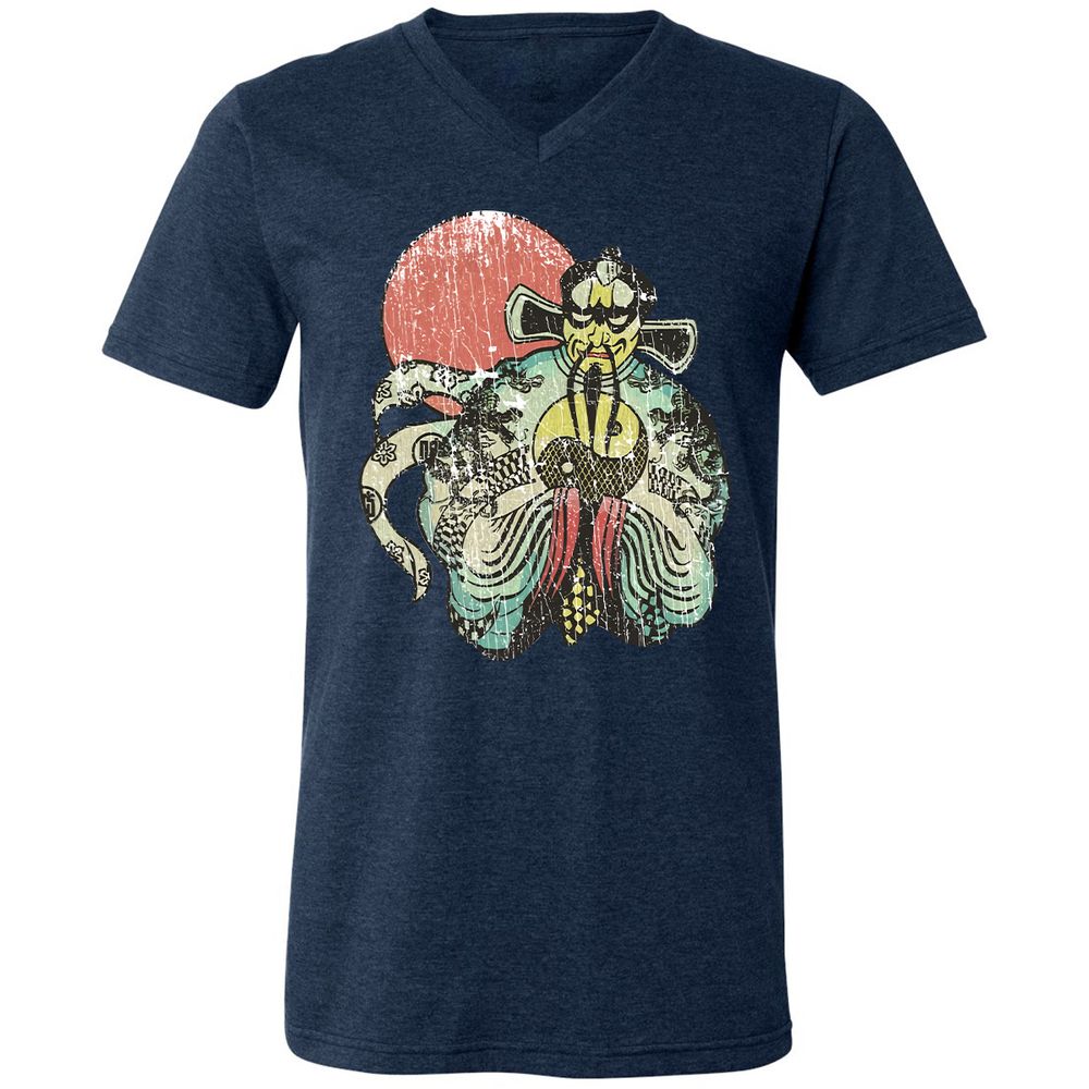 Unisex V-Neck T-Shirt - R569RVSG - Heather Navy - 15