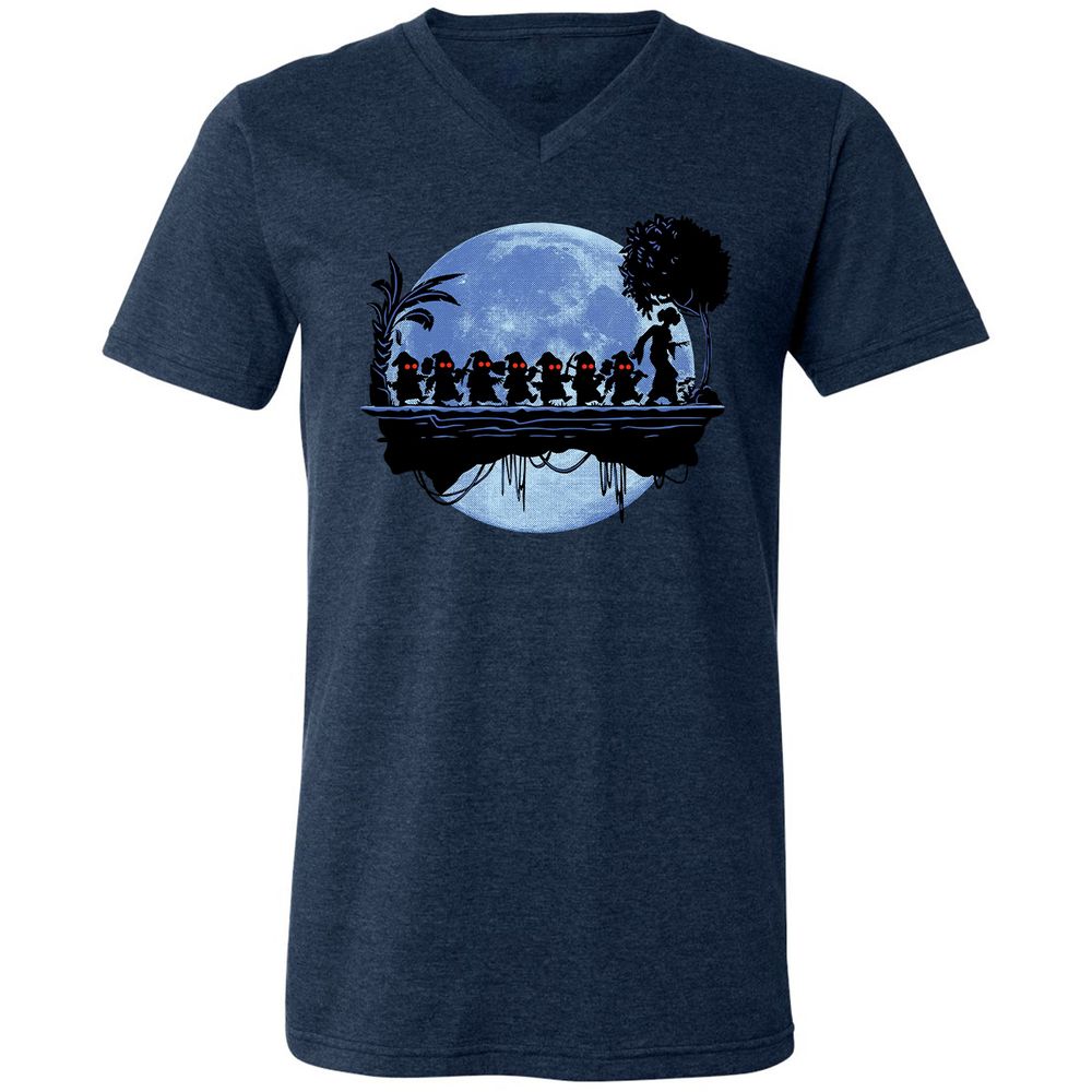 Unisex V-Neck T-Shirt - MAK2UZHS - Heather Navy - 15