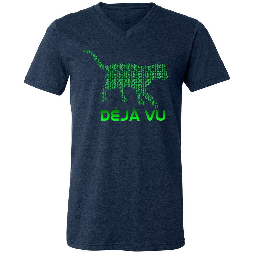 Unisex V-Neck T-Shirt - TF73KLPN - Heather Navy - 15