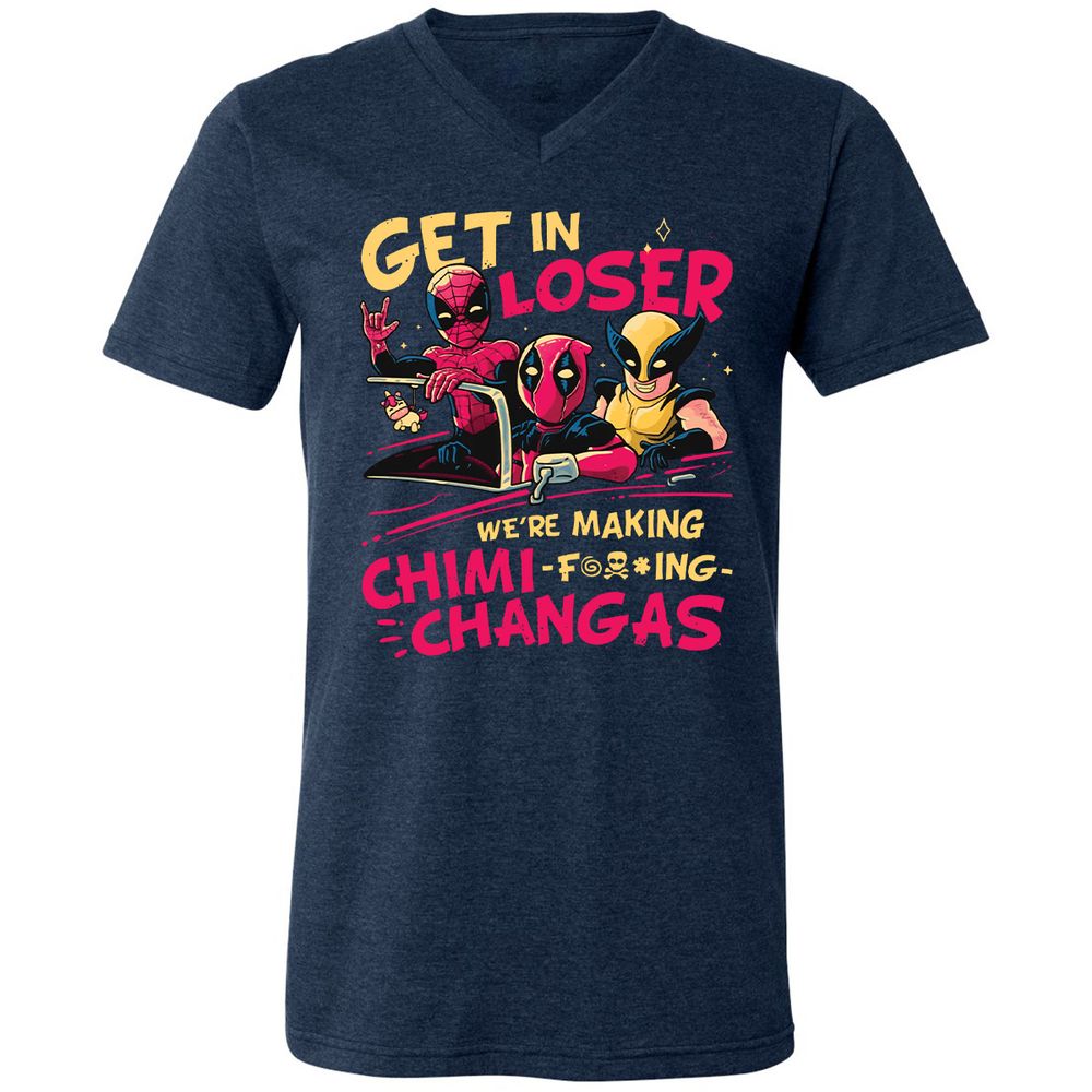 Unisex V-Neck T-Shirt - HZDP4XAA - Heather Navy - 15