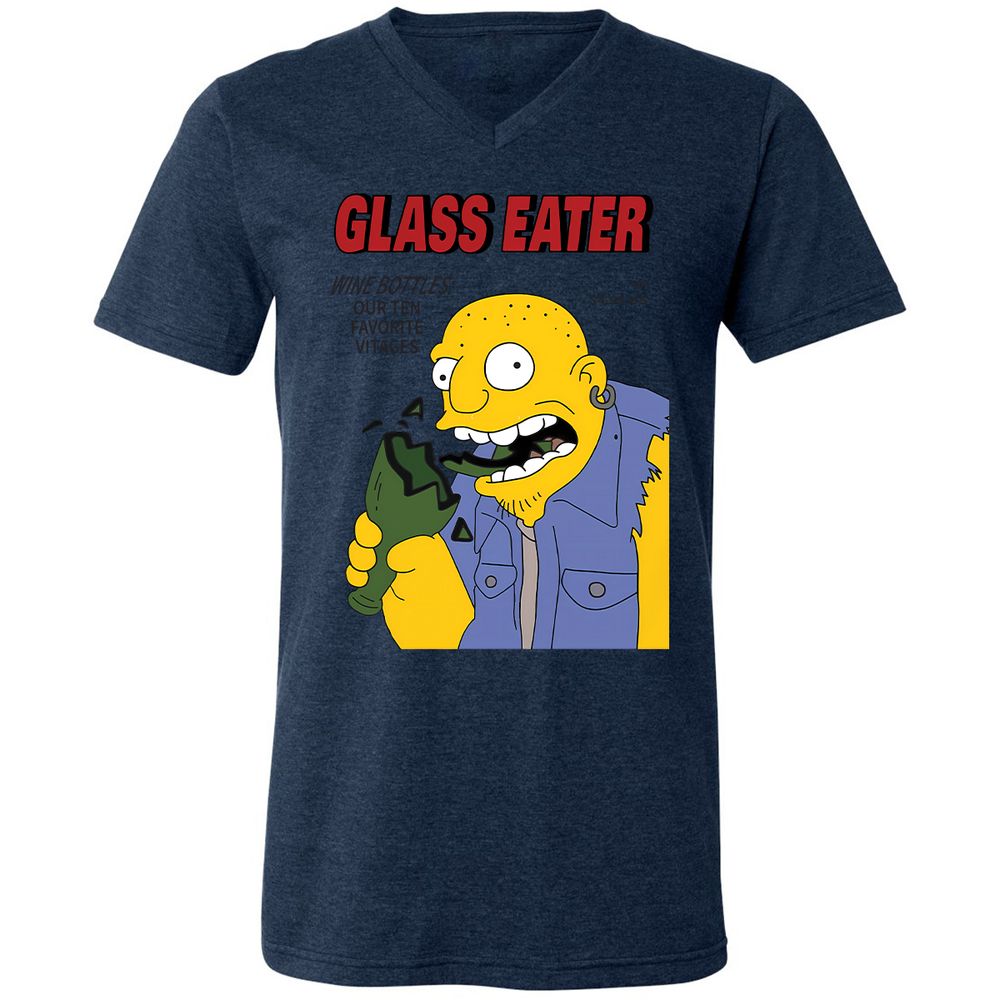 Unisex V-Neck T-Shirt - ATYPLGKN - Heather Navy - 15