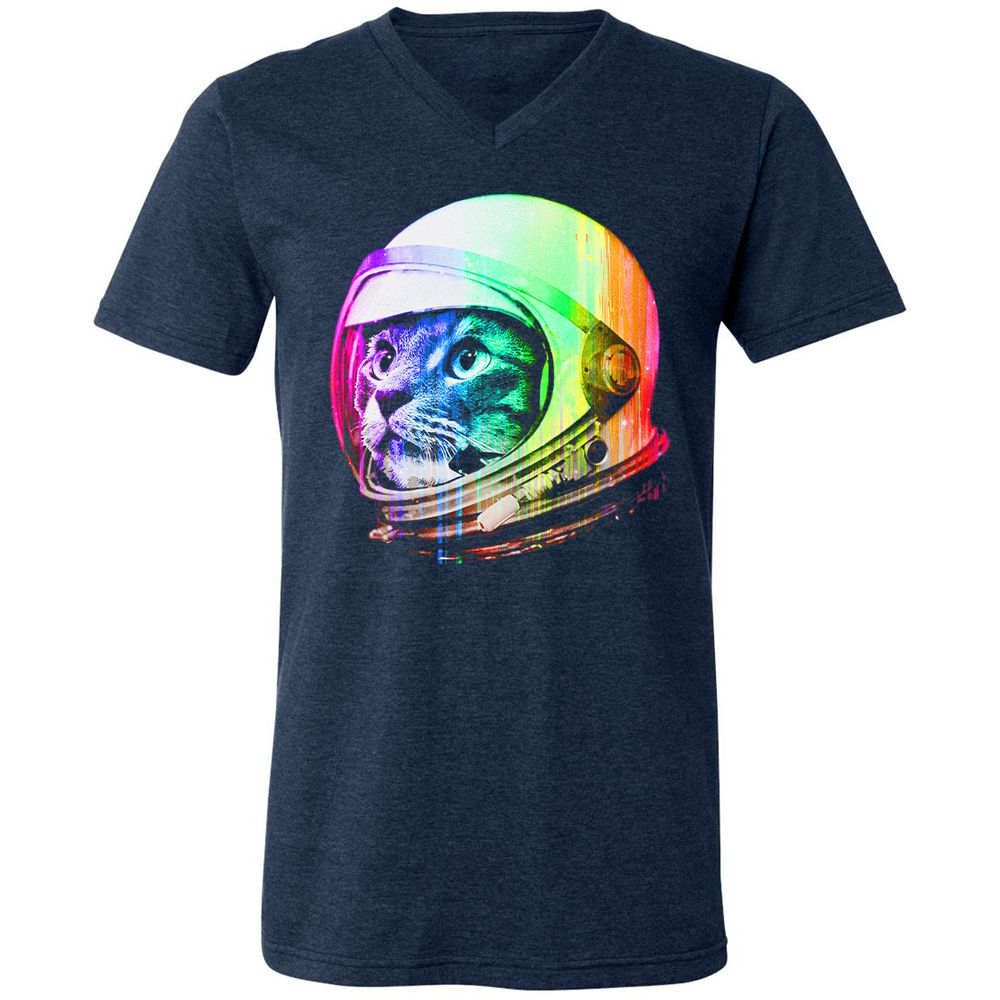 Unisex V-Neck T-Shirt - UNQN5PGW - Heather Navy - 15