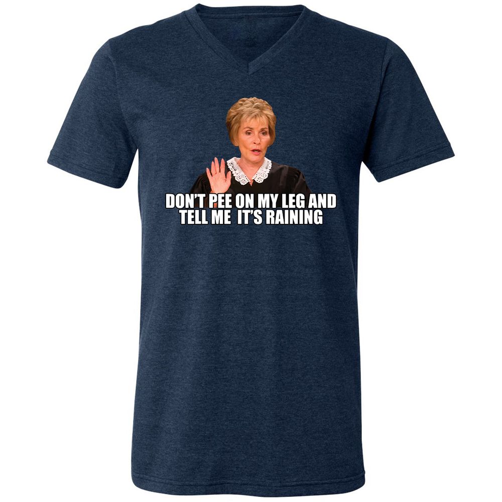 Unisex V-Neck T-Shirt - 6XZAXBCS - Heather Navy - 15
