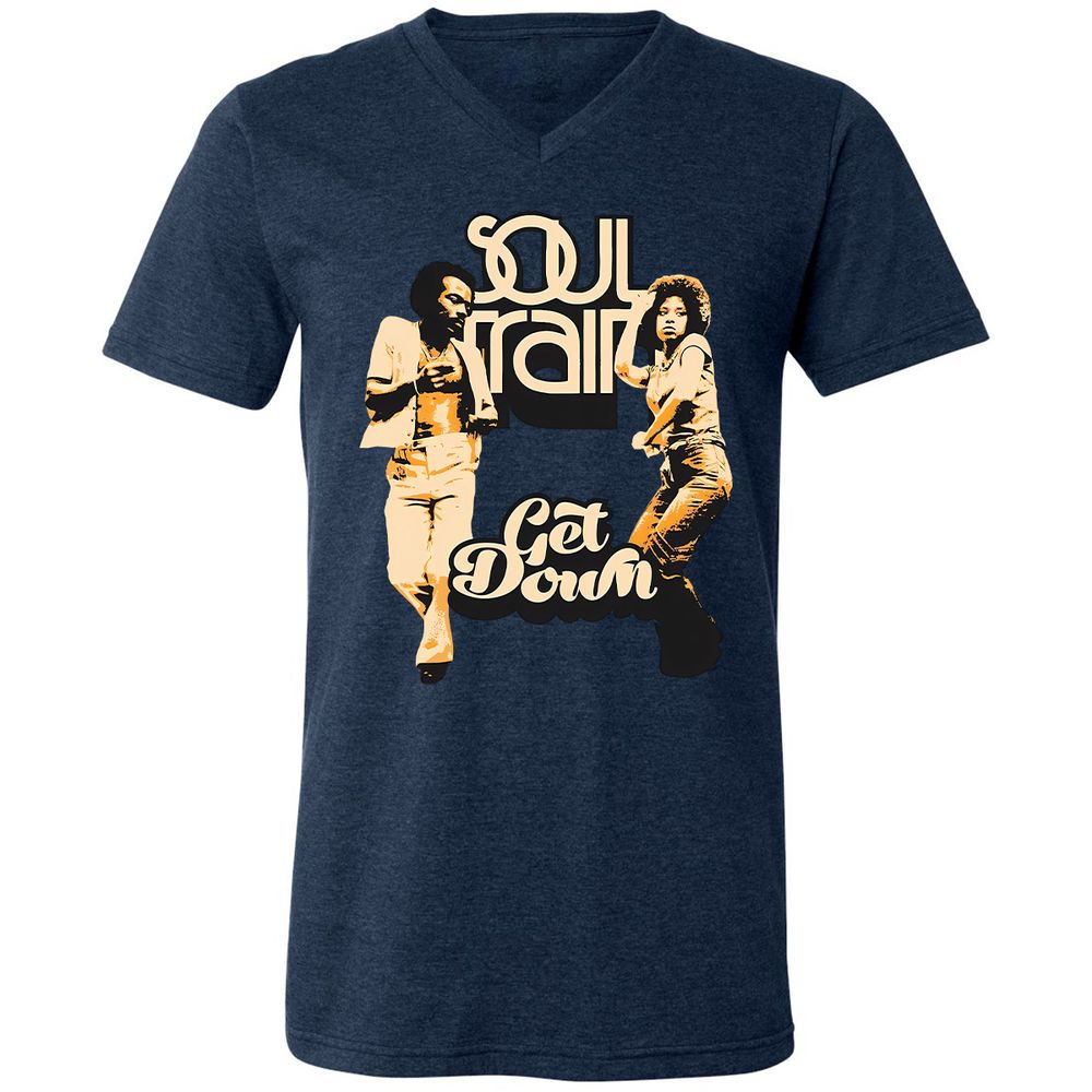 Unisex V-Neck T-Shirt - WBGZV889 - Heather Navy - 15