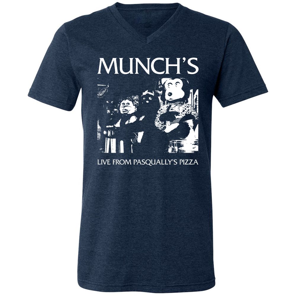 Unisex V-Neck T-Shirt - 77PBSNG3 - Heather Navy - 15