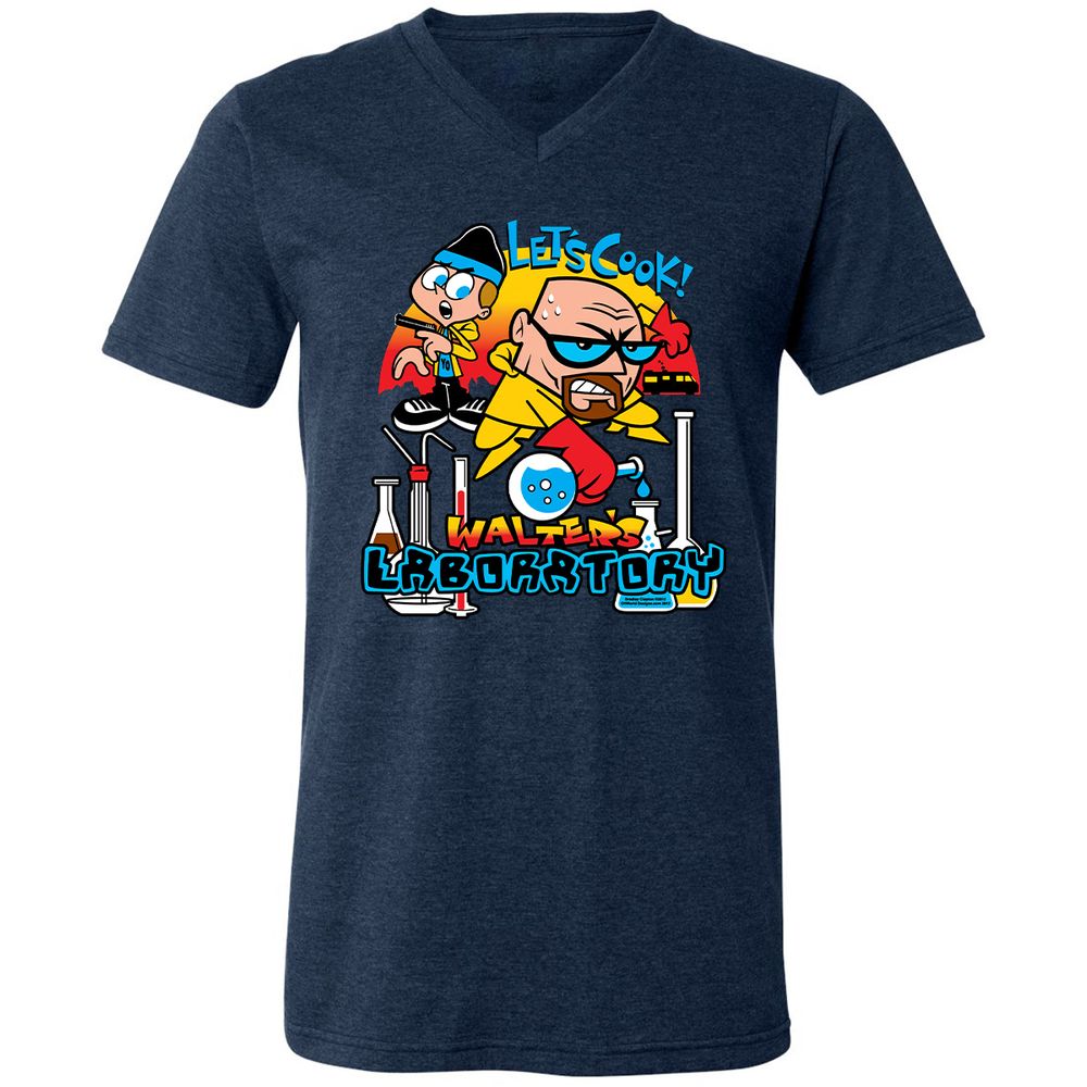 Unisex V-Neck T-Shirt - 29PZUUCS - Heather Navy - 15