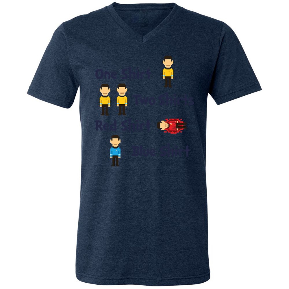 Red Shirt, Blue Shirt - Heather Navy - 15