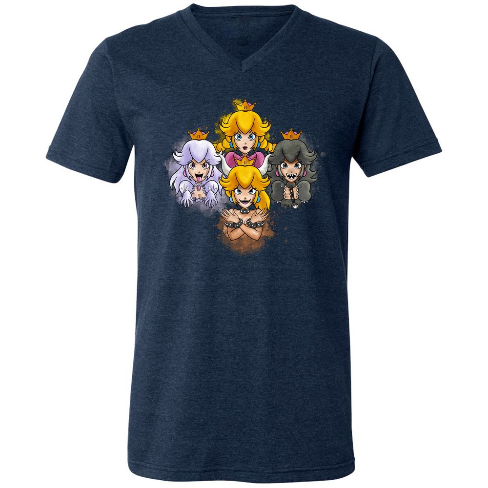 Unisex V-Neck T-Shirt - 9DCK5KPF - Heather Navy - 15