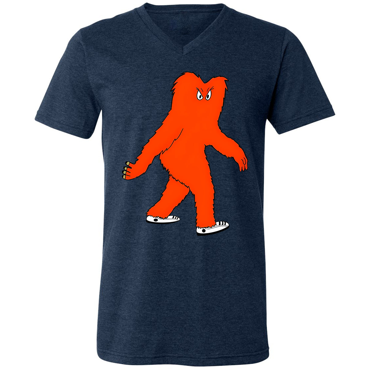 Unisex V-Neck T-Shirt - WXH8PKG7 - Heather Navy - 15