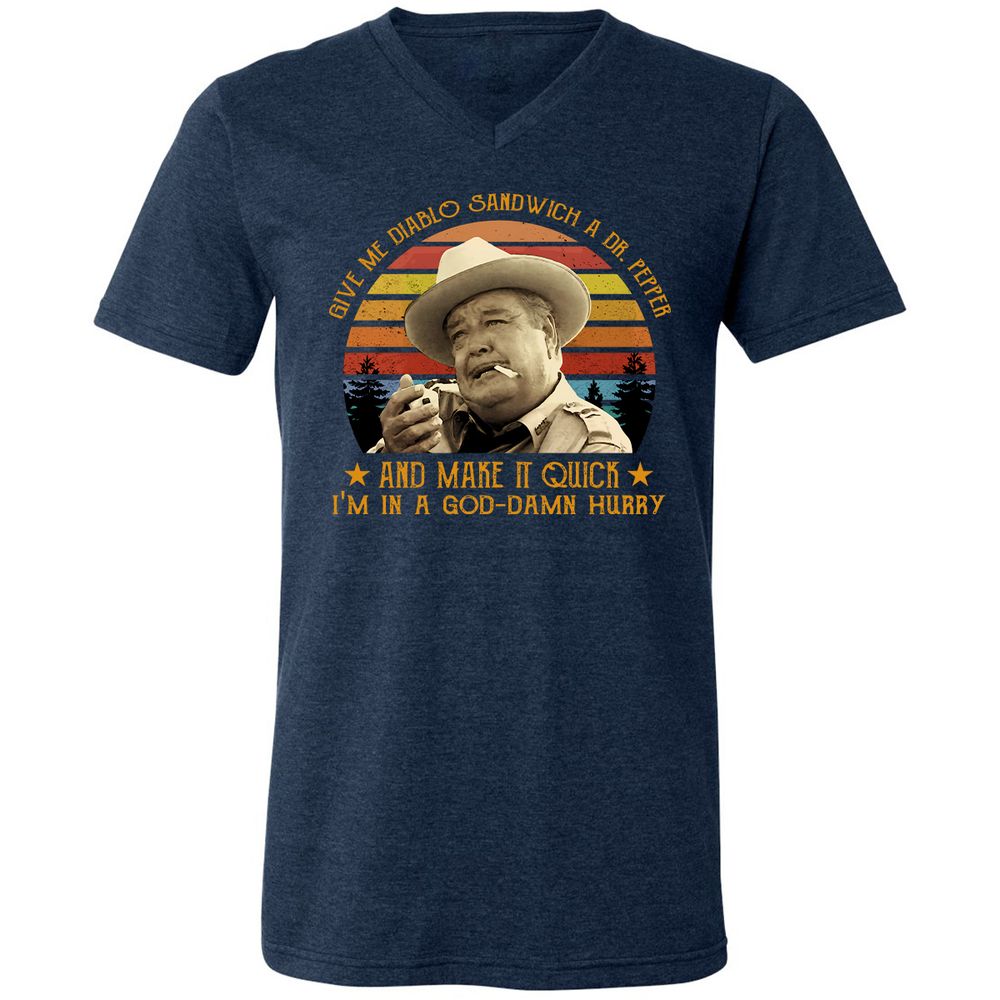 Unisex V-Neck T-Shirt - BC1VNWB1 - Heather Navy - 15