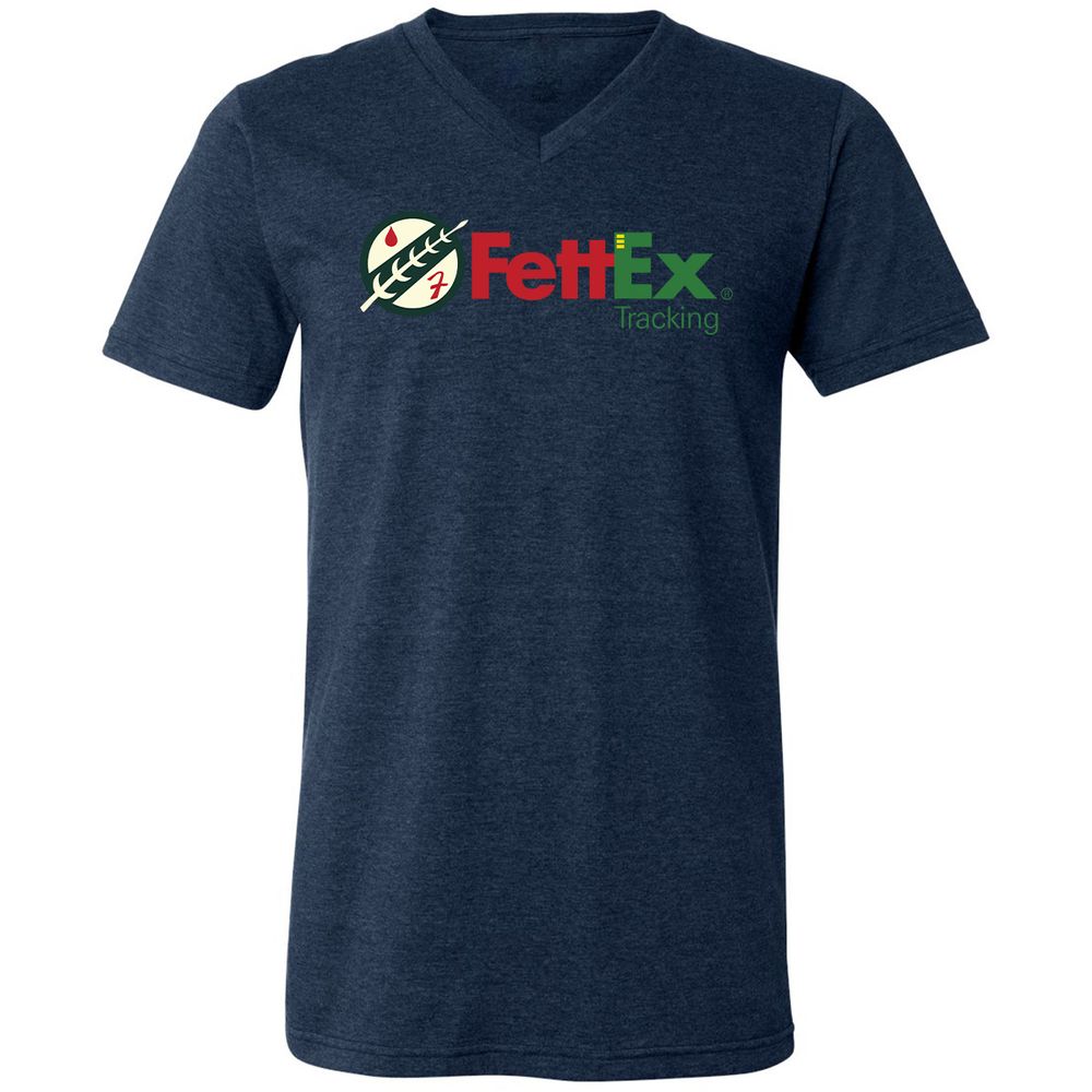 Unisex V-Neck T-Shirt - 7PD6XXEE - Heather Navy - 15