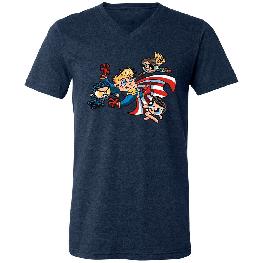 Unisex V-Neck T-Shirt - BUDU6RFA - Heather Navy - 15