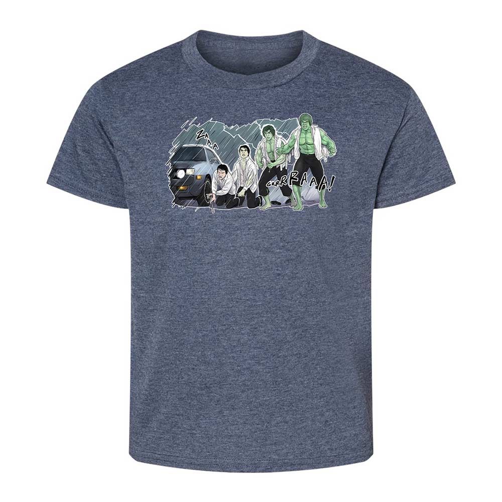 Kids T-Shirt - H3MWCXSX - Heather Navy - 15