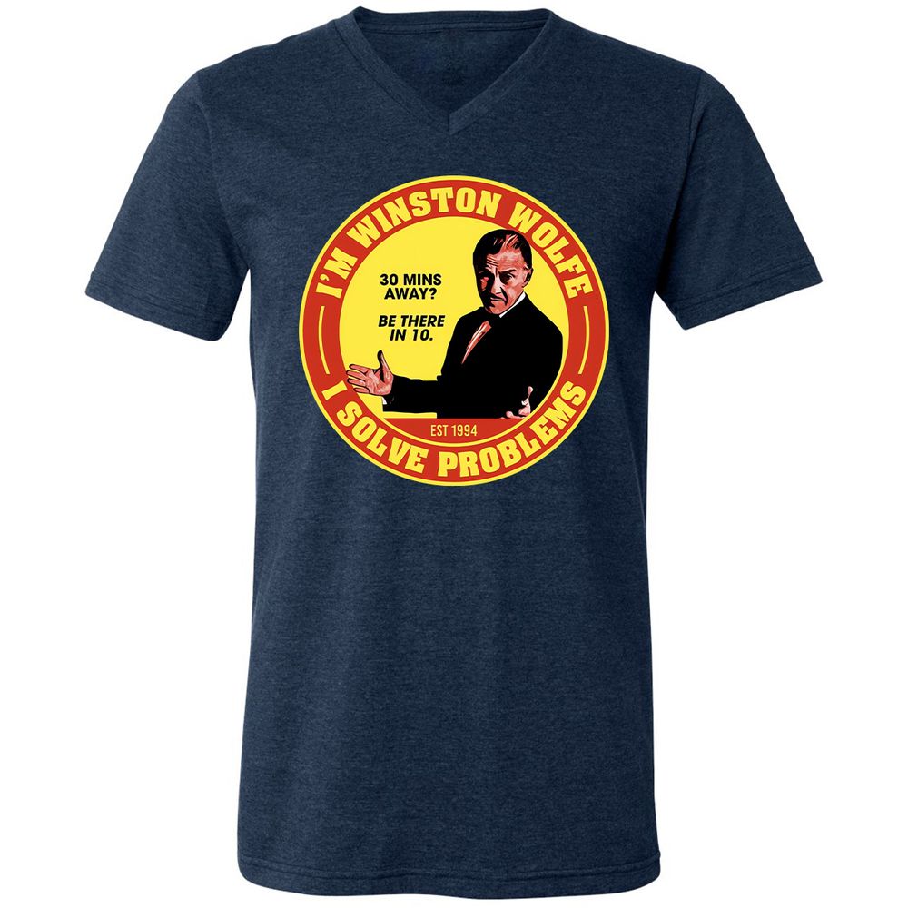 Unisex V-Neck T-Shirt - S2TWLL64 - Heather Navy - 15