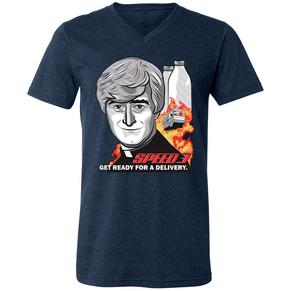 Unisex V-Neck T-Shirt - ESG9SEK3 - Heather Navy - 15