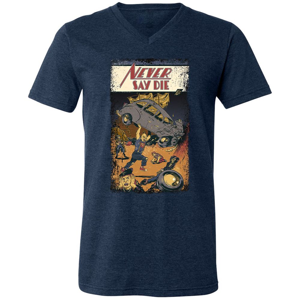 Unisex V-Neck T-Shirt - 2JSP4CGS - Heather Navy - 15