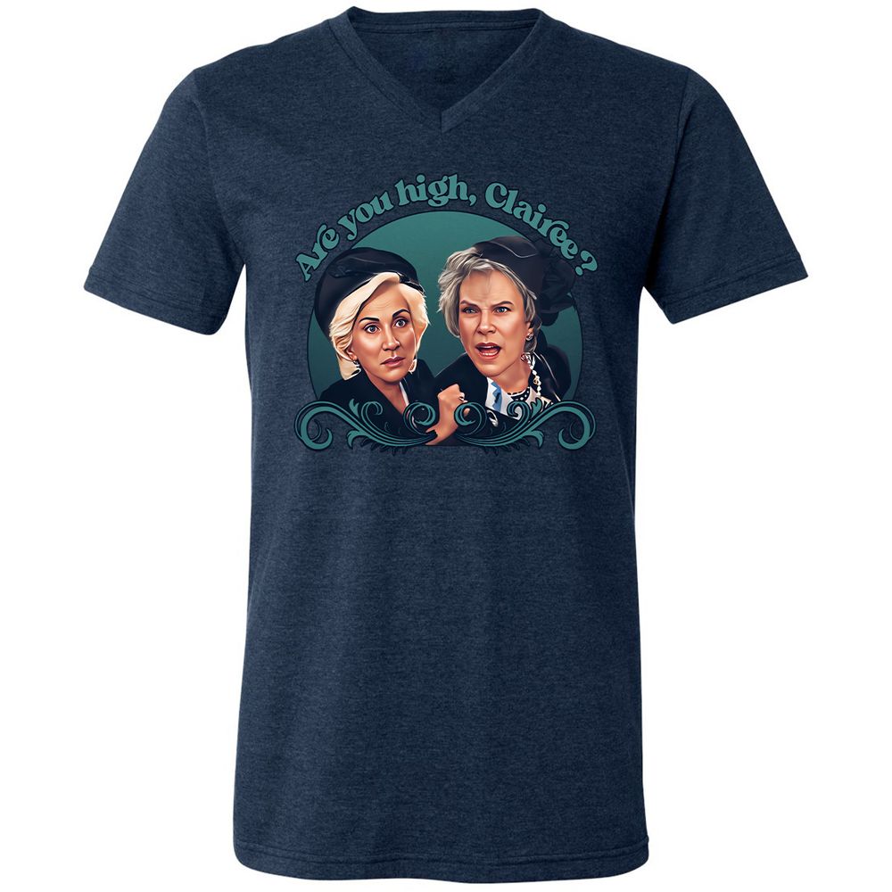 Unisex V-Neck T-Shirt - Q7DRMYXD - Heather Navy - 15