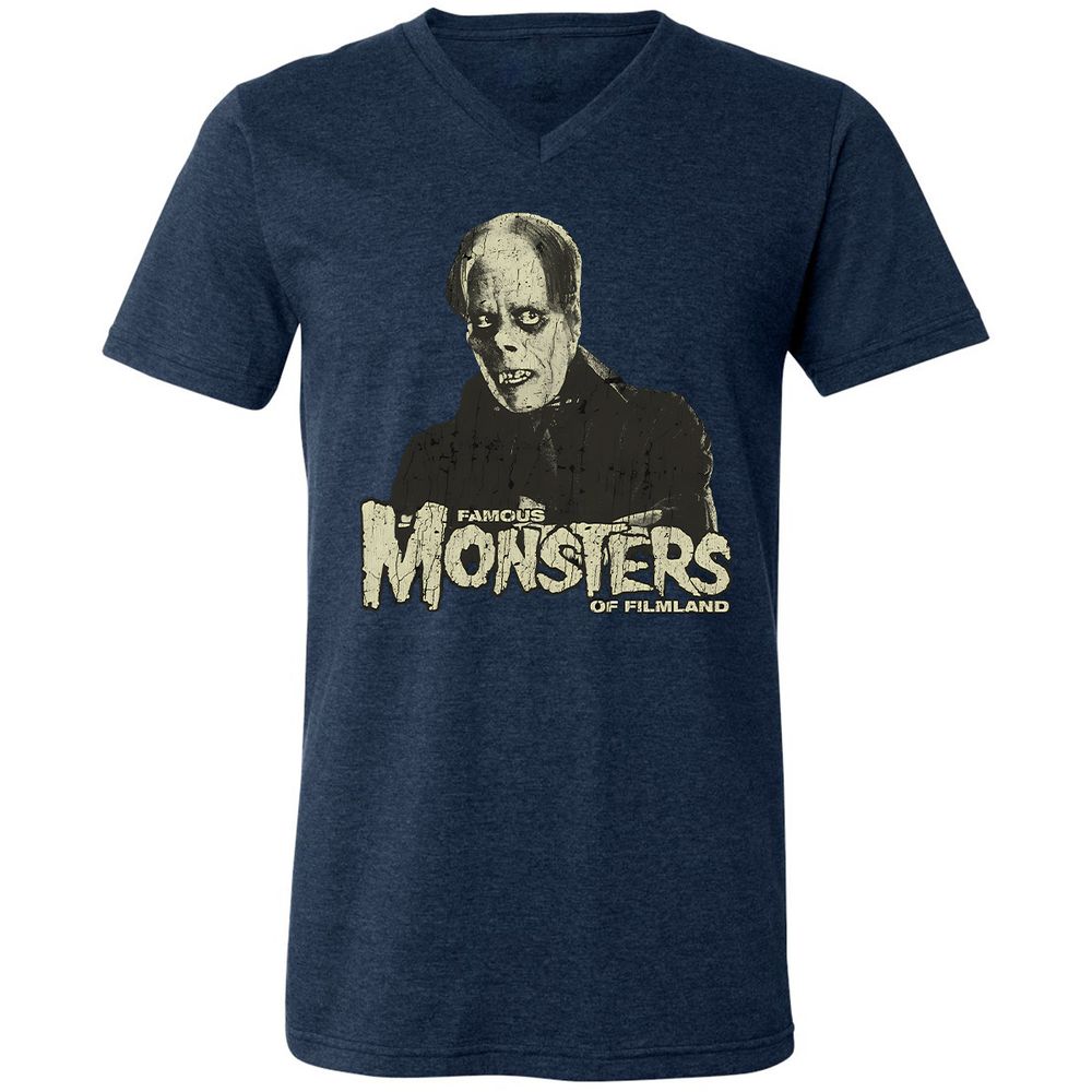 Unisex V-Neck T-Shirt - 69HZ2S8F - Heather Navy - 15