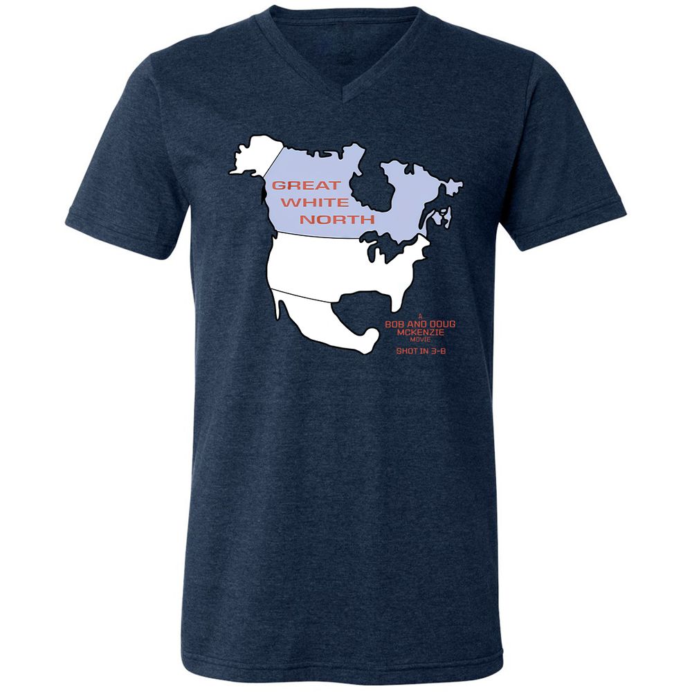 Unisex V-Neck T-Shirt - YKZCEXM5 - Heather Navy - 15