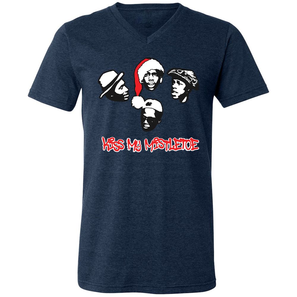 Kiss My Mistletoe Xmas Rap - Heather Navy - 15