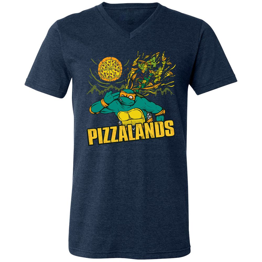 Unisex V-Neck T-Shirt - UQR9CC7Q - Heather Navy - 15