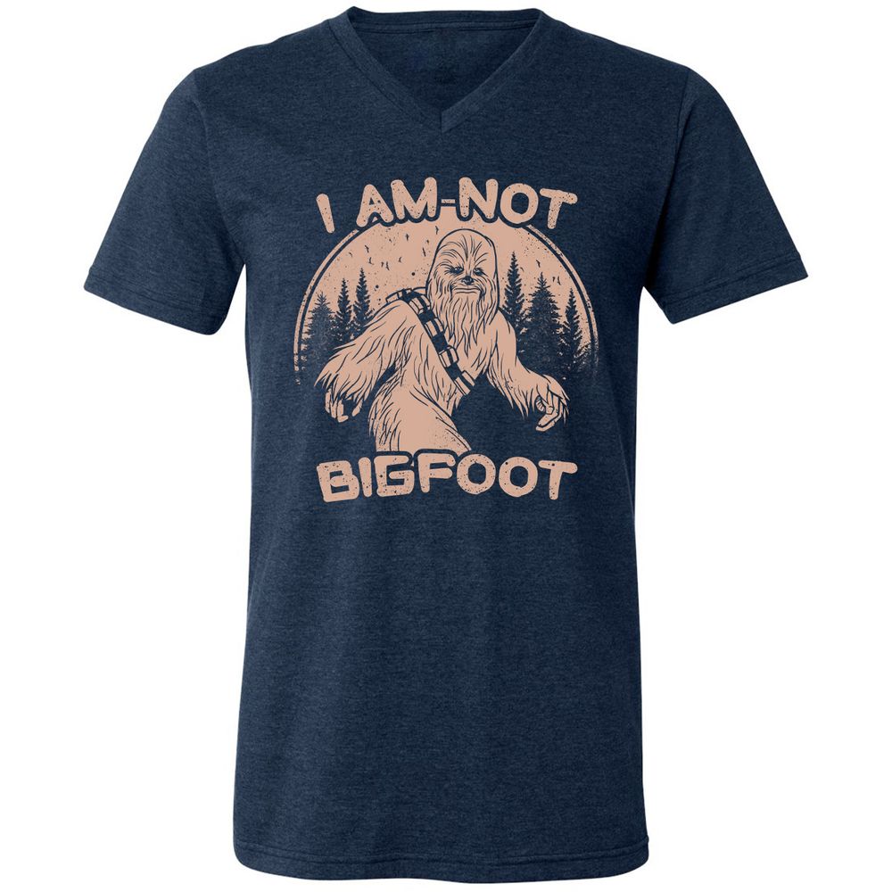 Unisex V-Neck T-Shirt - CEV91QL7 - Heather Navy - 15