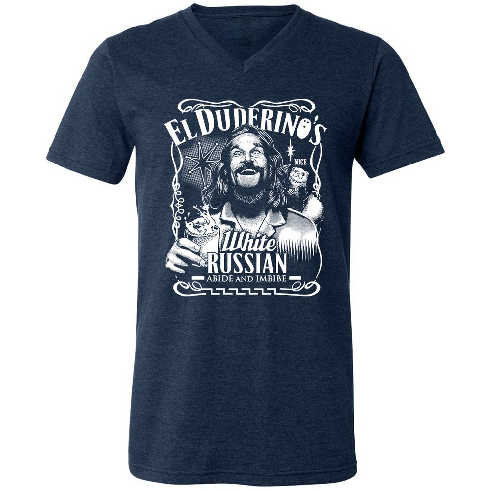 Unisex V-Neck T-Shirt - N6GJN2GX - Heather Navy - 15
