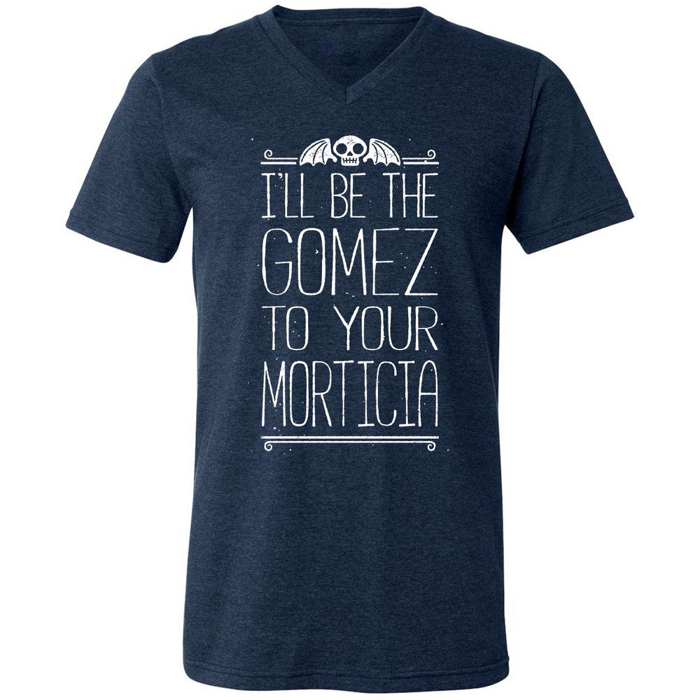 Unisex V-Neck T-Shirt - EK7GK5YN - Heather Navy - 15