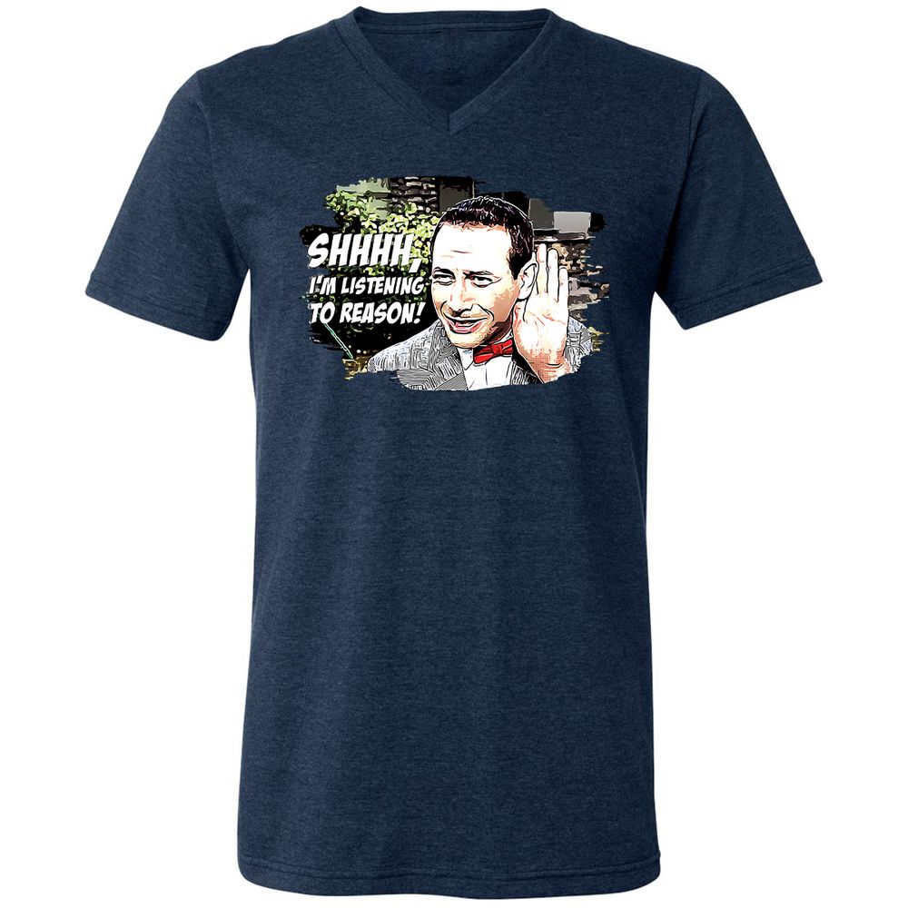 Unisex V-Neck T-Shirt - C4J2TBSS - Heather Navy - 15