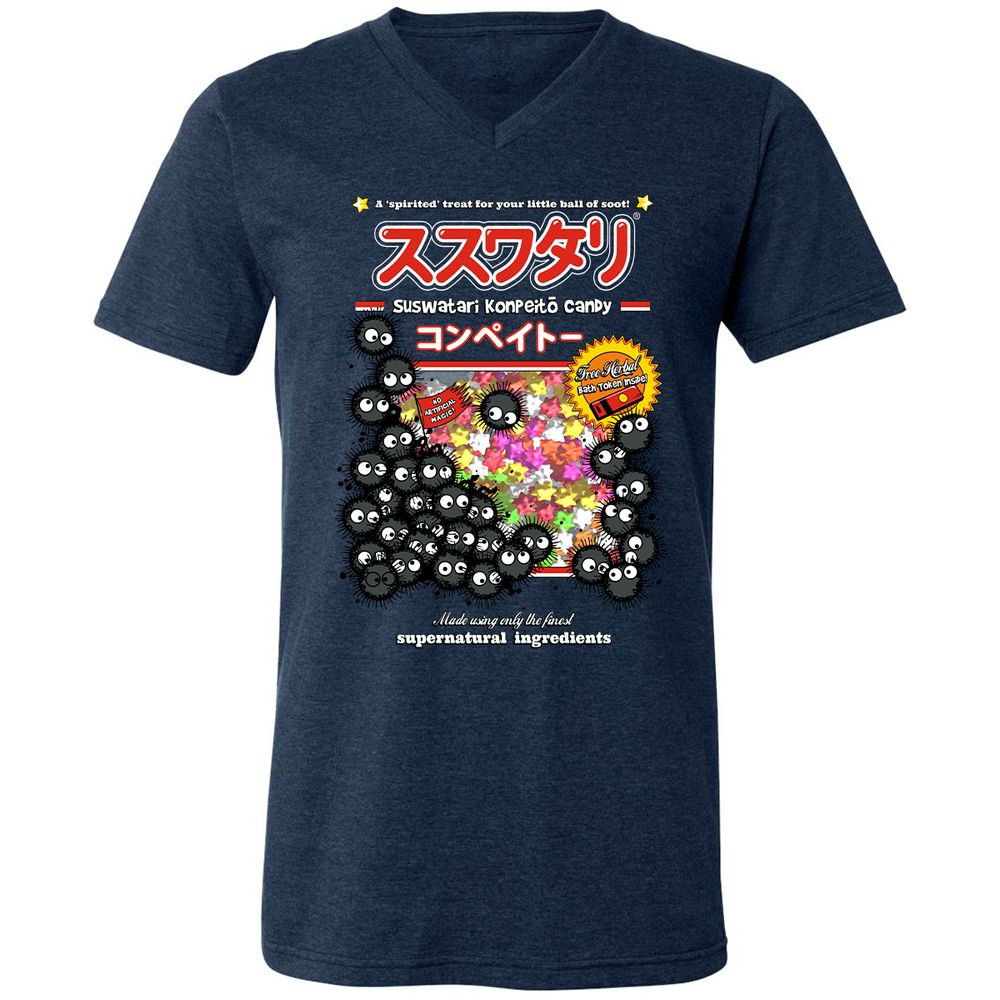 Unisex V-Neck T-Shirt - ZXHU5ZQF - Heather Navy - 15