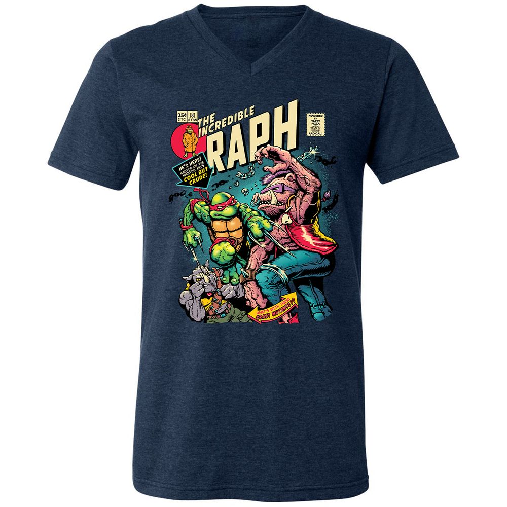 Unisex V-Neck T-Shirt - WL8DG6DW - Heather Navy - 15