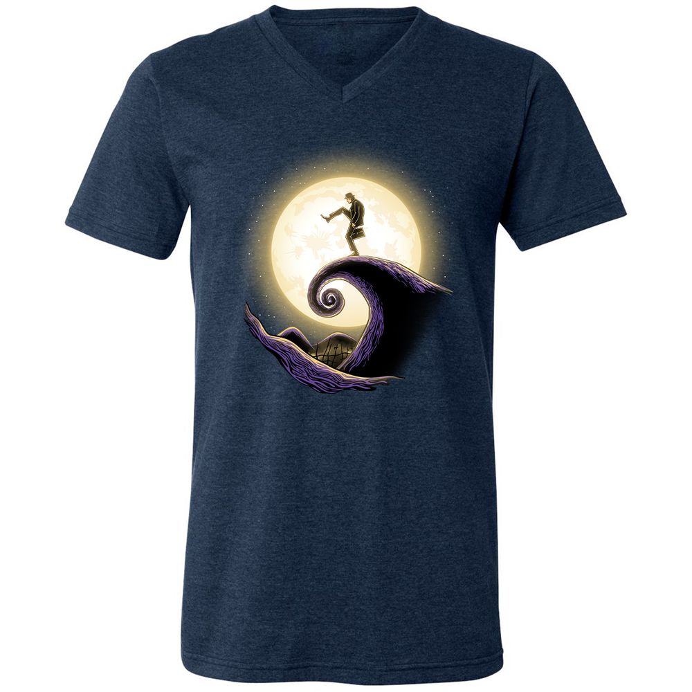 Unisex V-Neck T-Shirt - Y42984P7 - Heather Navy - 15