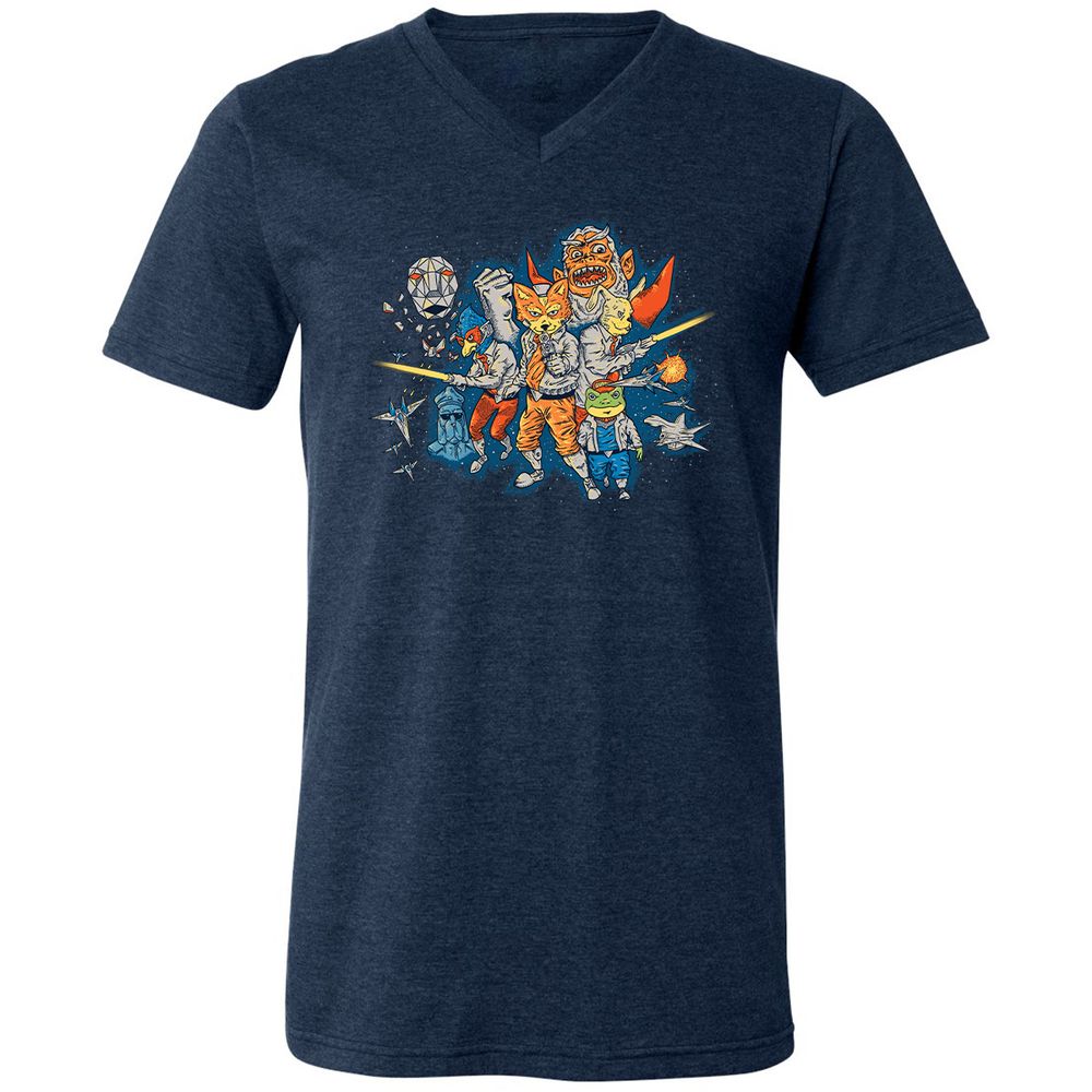 Unisex V-Neck T-Shirt - WGW224UY - Heather Navy - 15