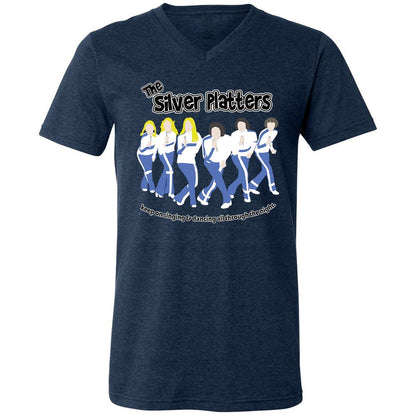 Unisex V-Neck T-Shirt - 7H1R996X - Heather Navy - 15