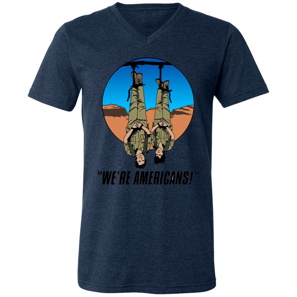 Unisex V-Neck T-Shirt - XPW1GD1X - Heather Navy - 15