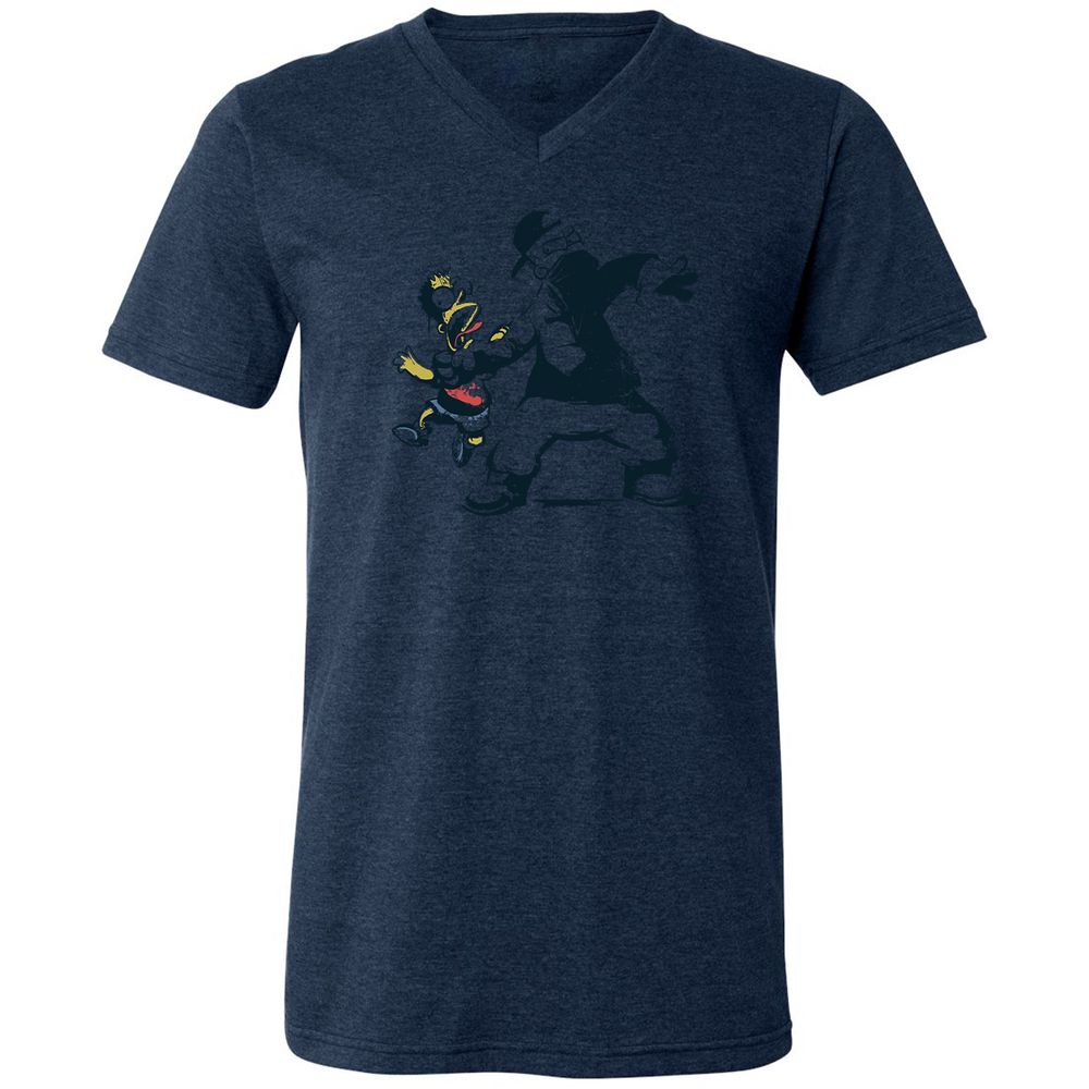 Unisex V-Neck T-Shirt - 9ZJKJMJJ - Heather Navy - 15