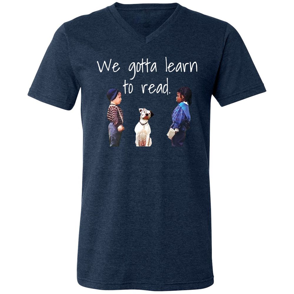 Unisex V-Neck T-Shirt - RB473FAD - Heather Navy - 15