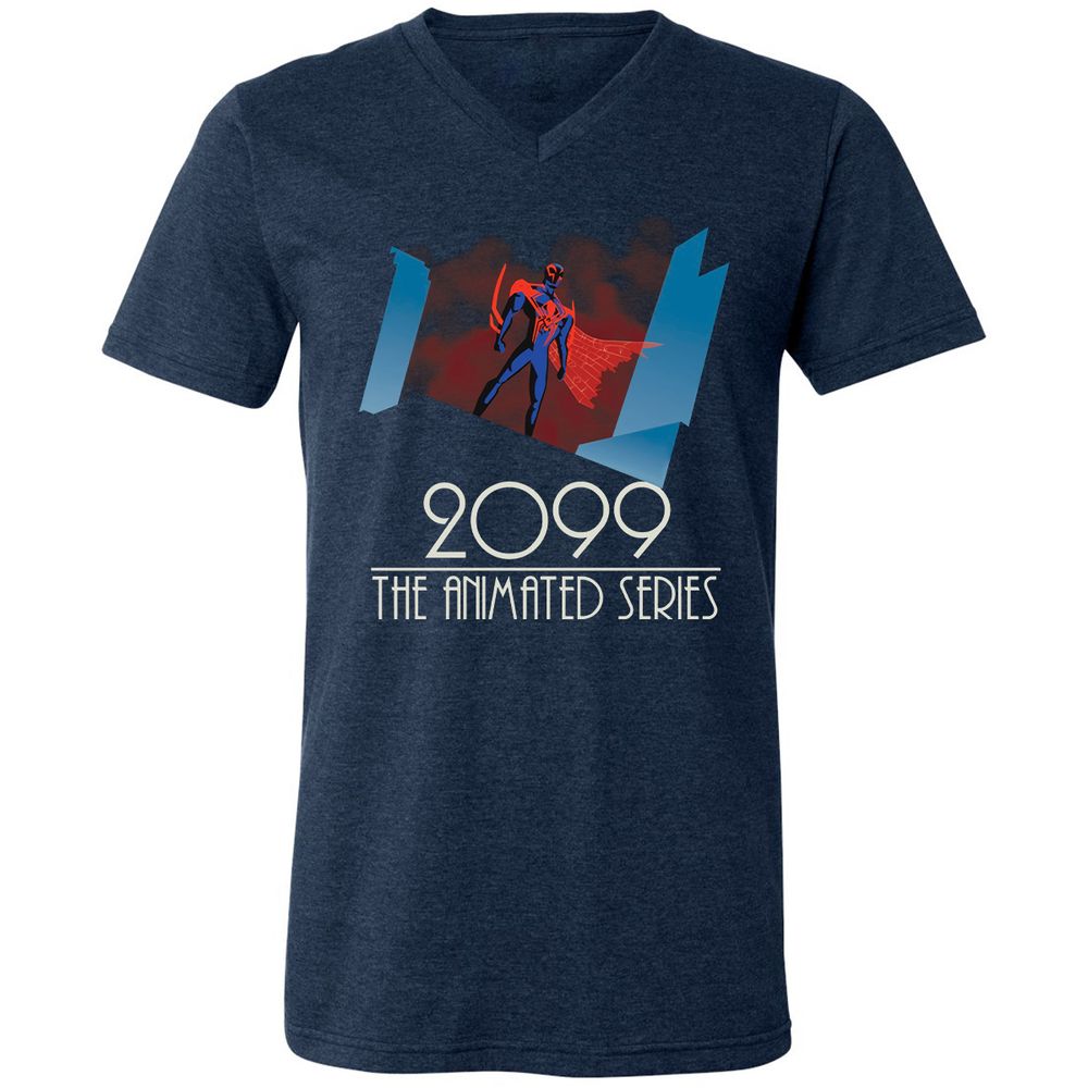 Unisex V-Neck T-Shirt - 3GB3EGX8 - Heather Navy - 15