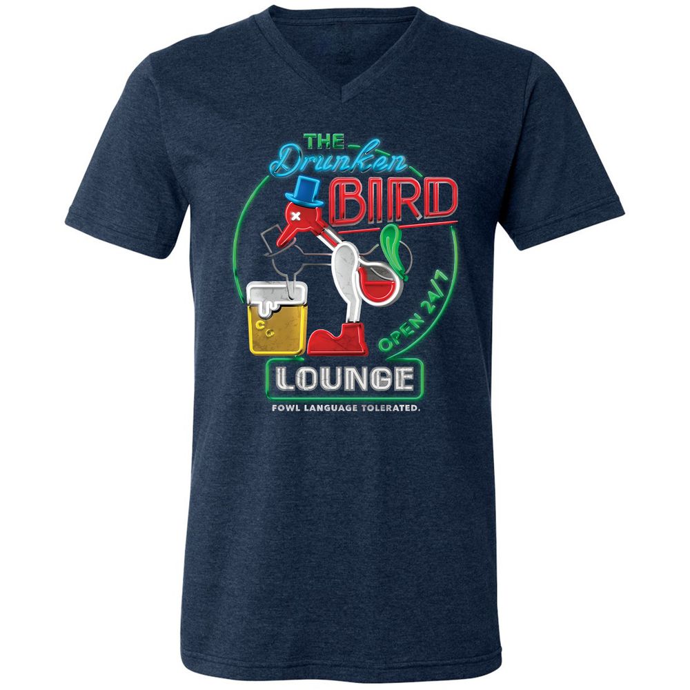 Unisex V-Neck T-Shirt - 7BZXF5NS - Heather Navy - 15