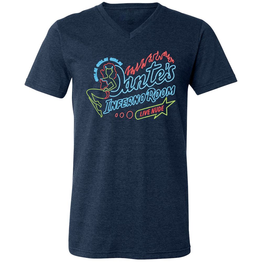 Unisex V-Neck T-Shirt - 5254ADRV - Heather Navy - 15