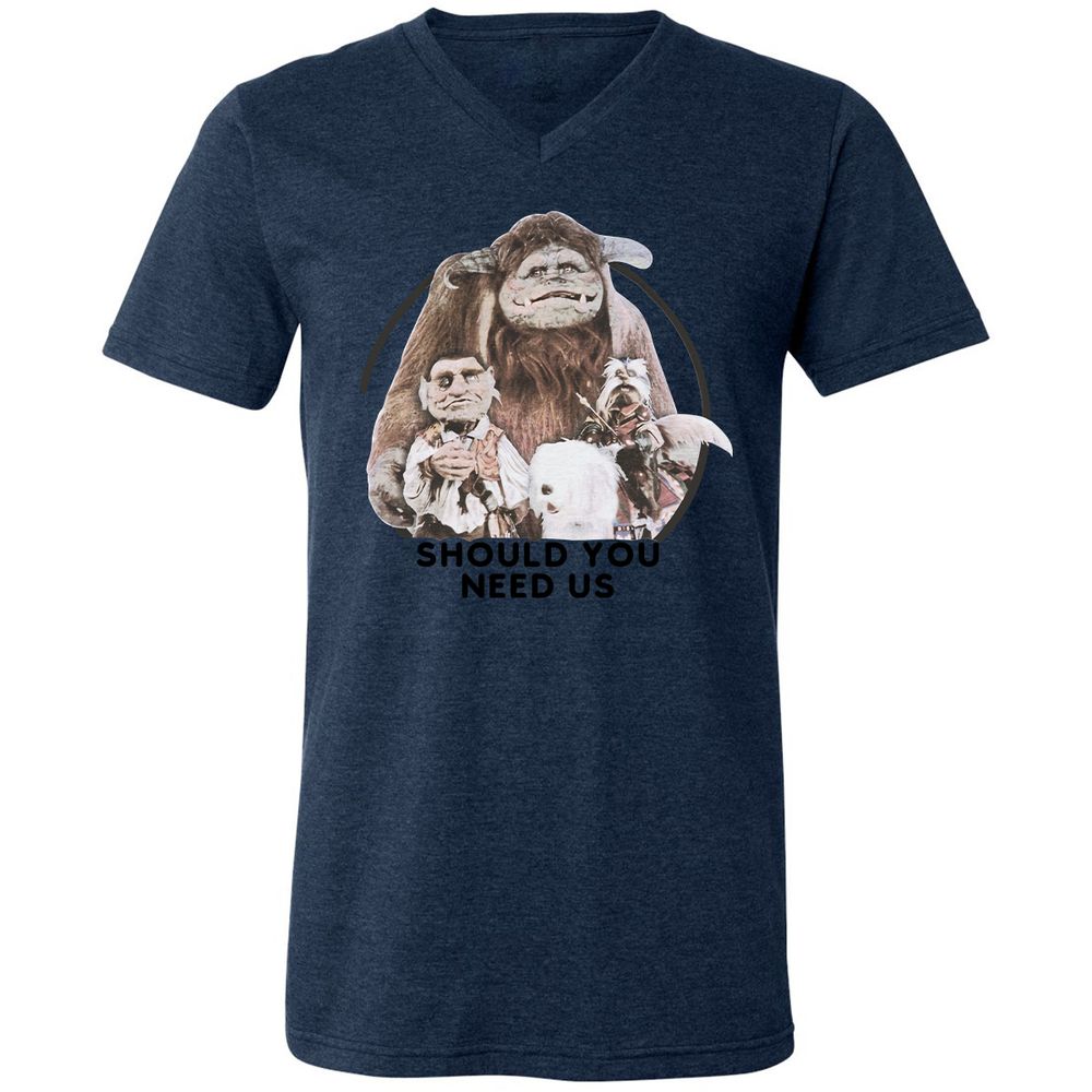 Unisex V-Neck T-Shirt - THA13UGY - Heather Navy - 15