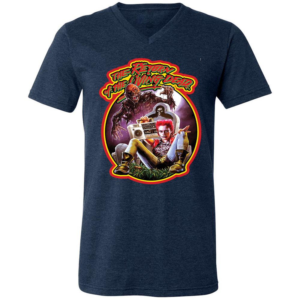 Unisex V-Neck T-Shirt - MDAP8UTN - Heather Navy - 15