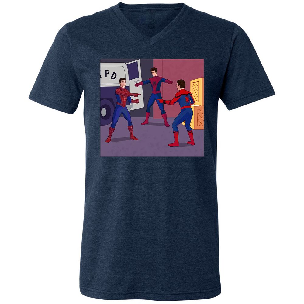 Unisex V-Neck T-Shirt - 368SVHP9 - Heather Navy - 15