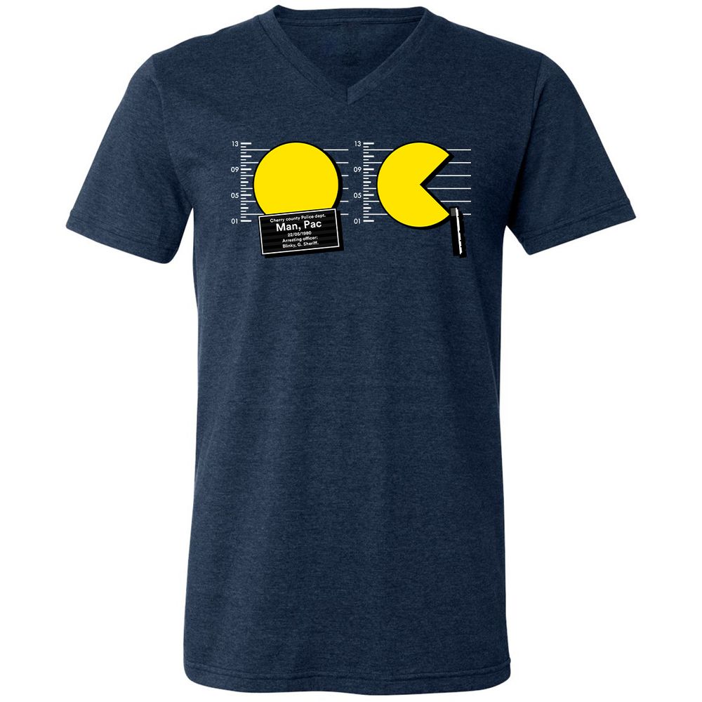 Unisex V-Neck T-Shirt - 8CE72UGG - Heather Navy - 15